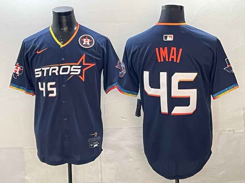 Men 2026 Houston Astros #45 Imai blue 4th generations Nike MLB Jersey style 02